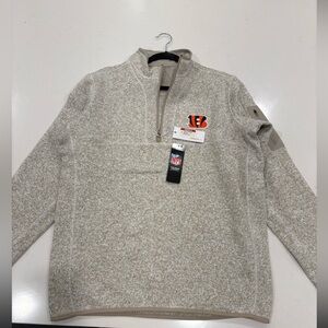 NWT- NFL Cincinnati Bengals Quarter-Zip Jacket - LARGE